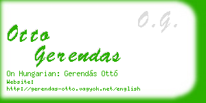 otto gerendas business card